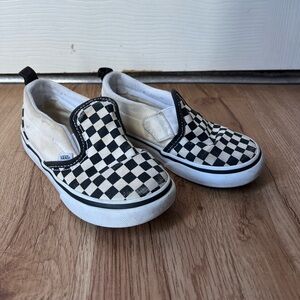 Checkered Vans-Toddler size. Worn a couple times but in great condition